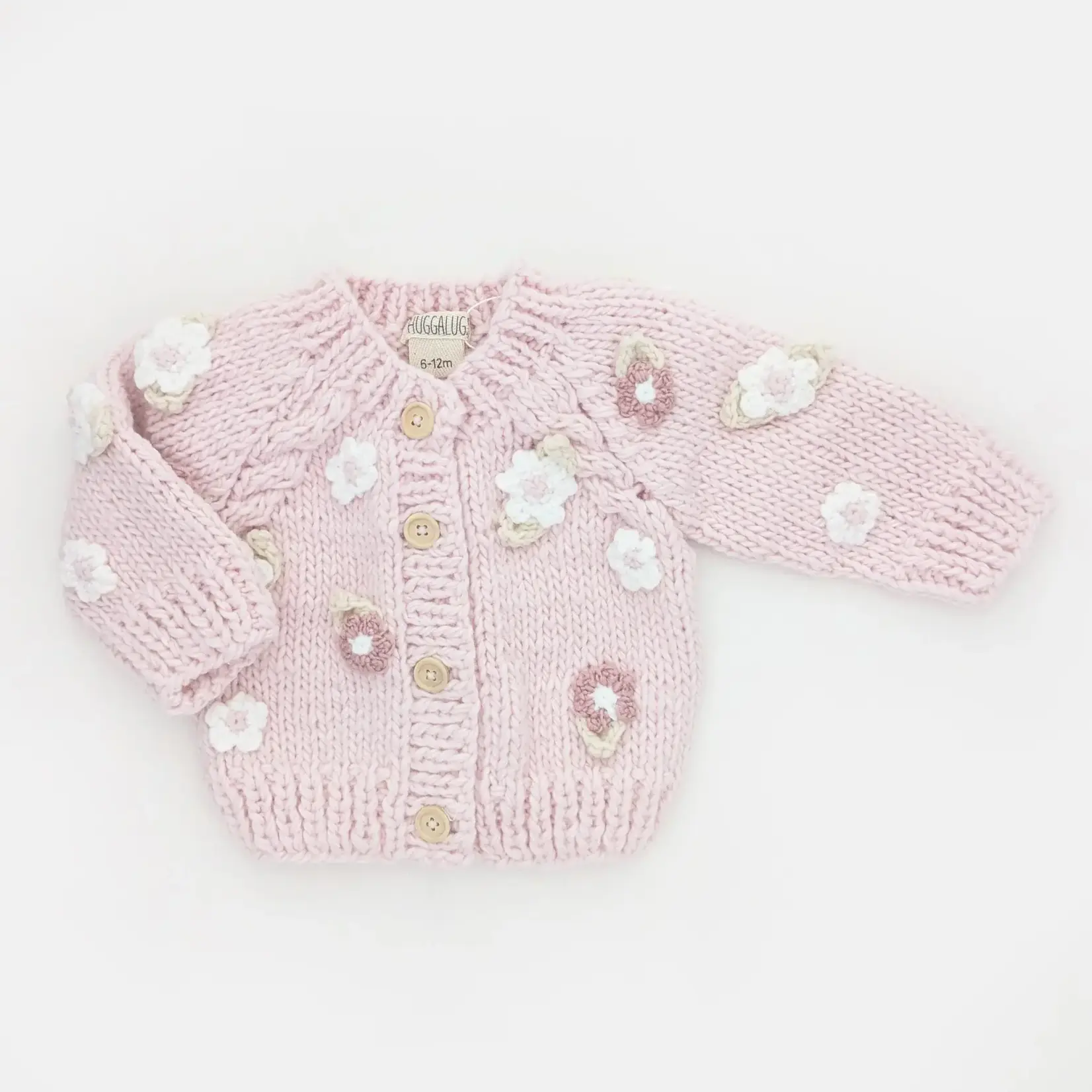 Huggalugs Flower Cardigan Sweater Baby & Toddler - (0-6 months)