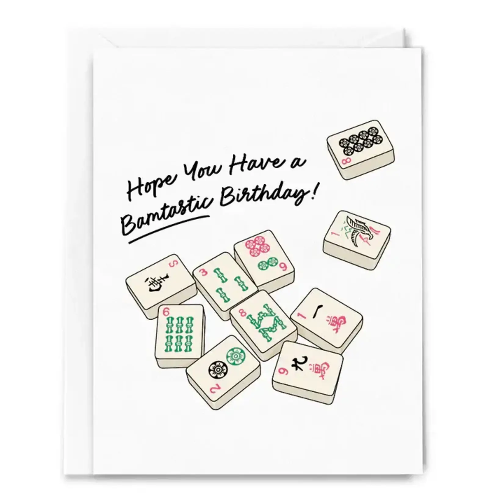 Sammy Gorin Have a Bamtastic Birthday American Mahjong Card BD