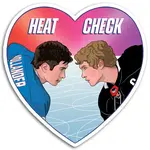 The Found Heated Rivalry Heat Check Heart Die Cut Sticker