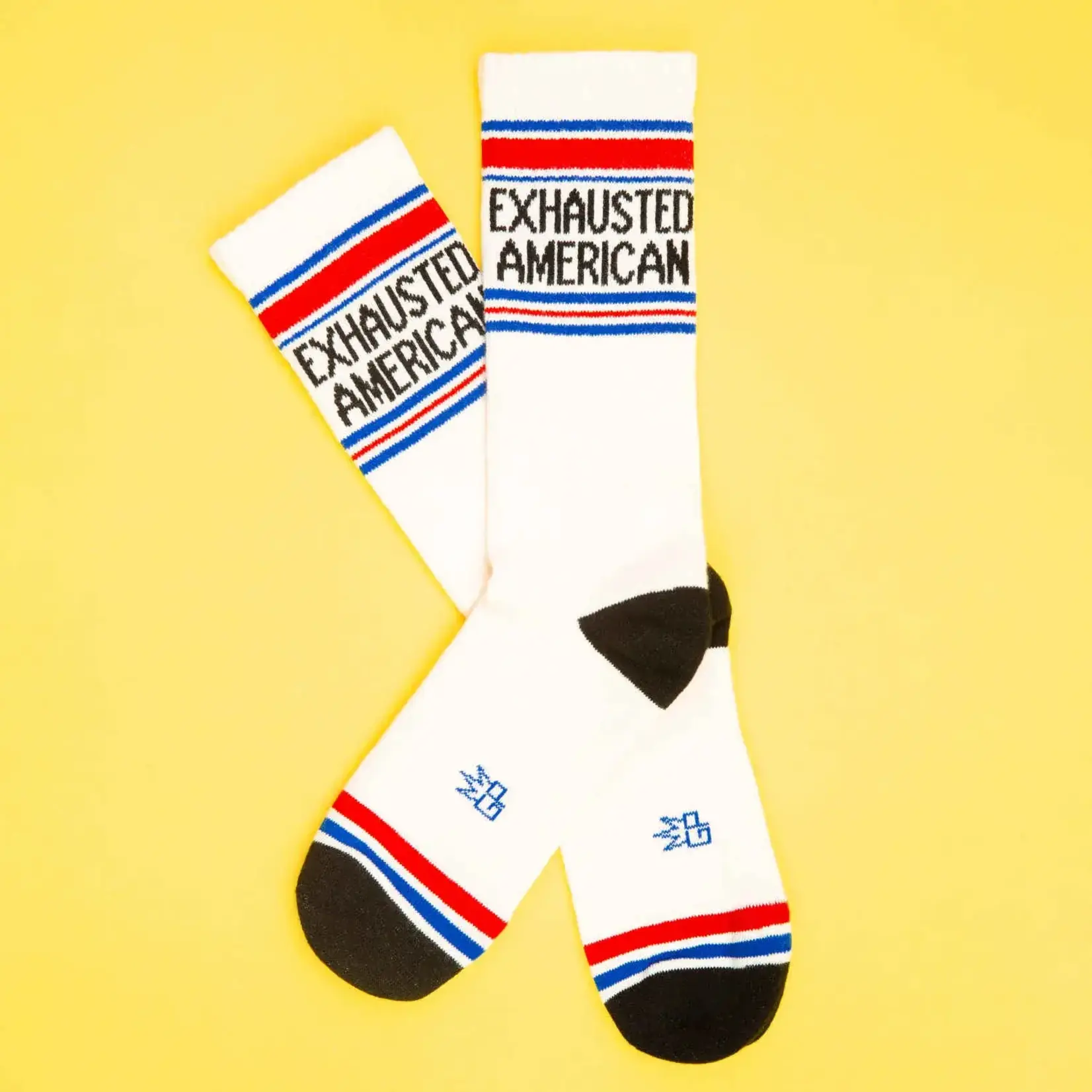 Gumball Poodle Exhausted American - Gym Crew Socks