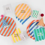 Meri Meri Stripe Happy Birthday Small Napkins
