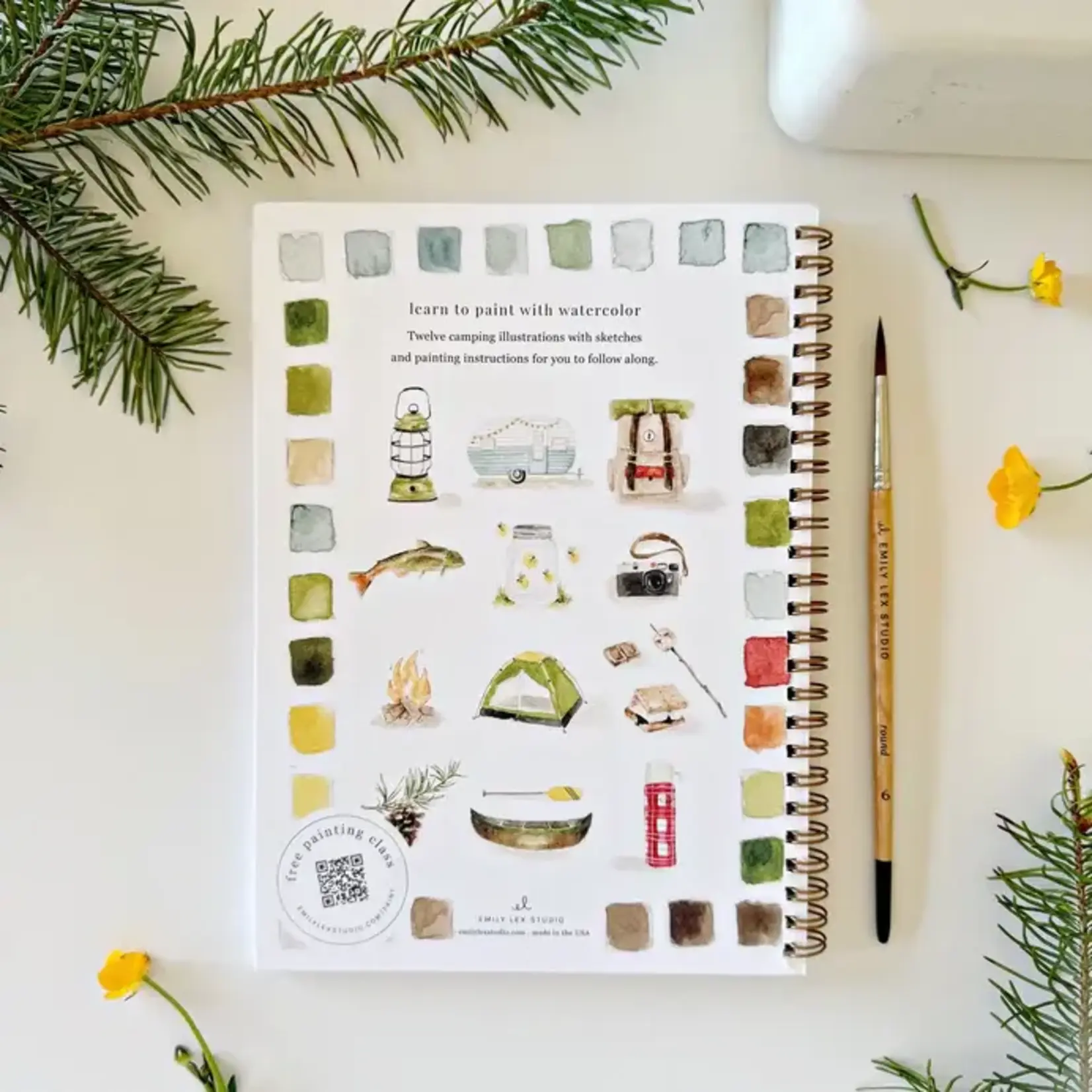 Emily Lex Studio Camping Watercolor Workbook