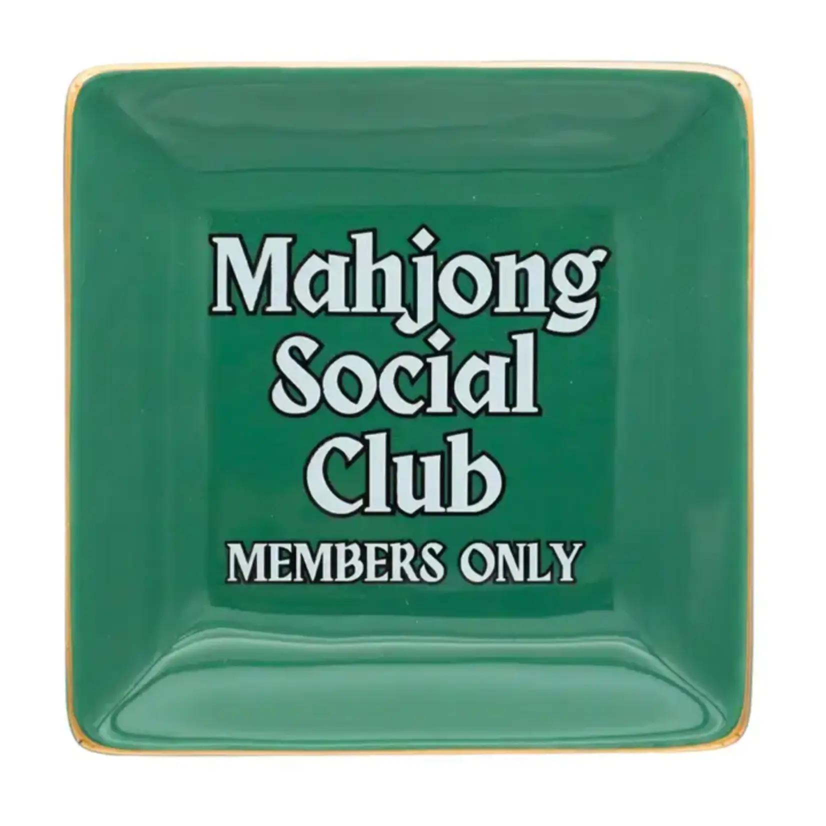 Properly Improper Square Trinket Tray - Mahjong Social Club