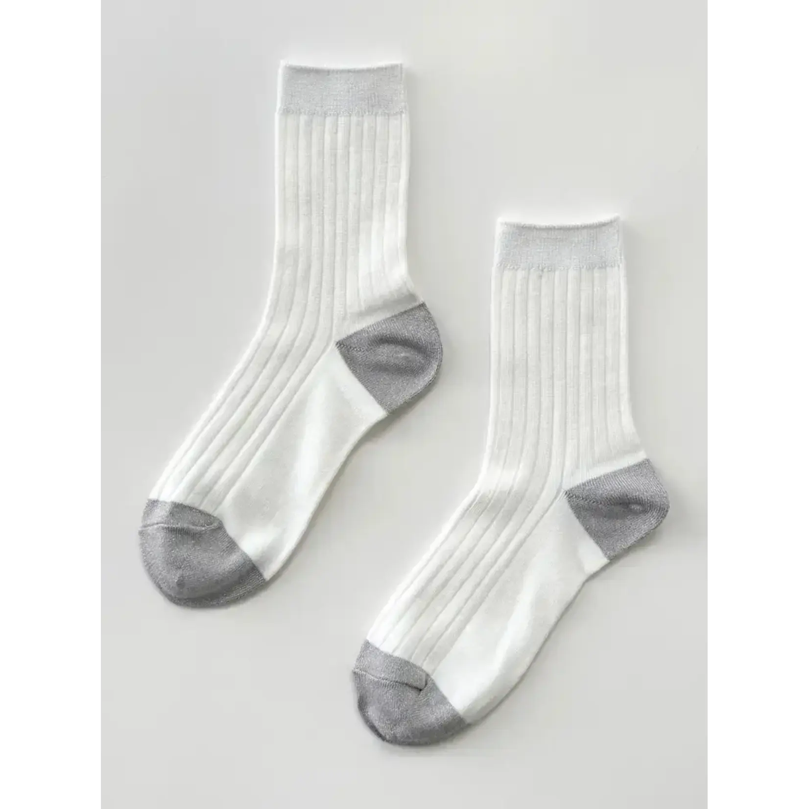 Le Bon Shoppe Her Glow Socks - White/Silver