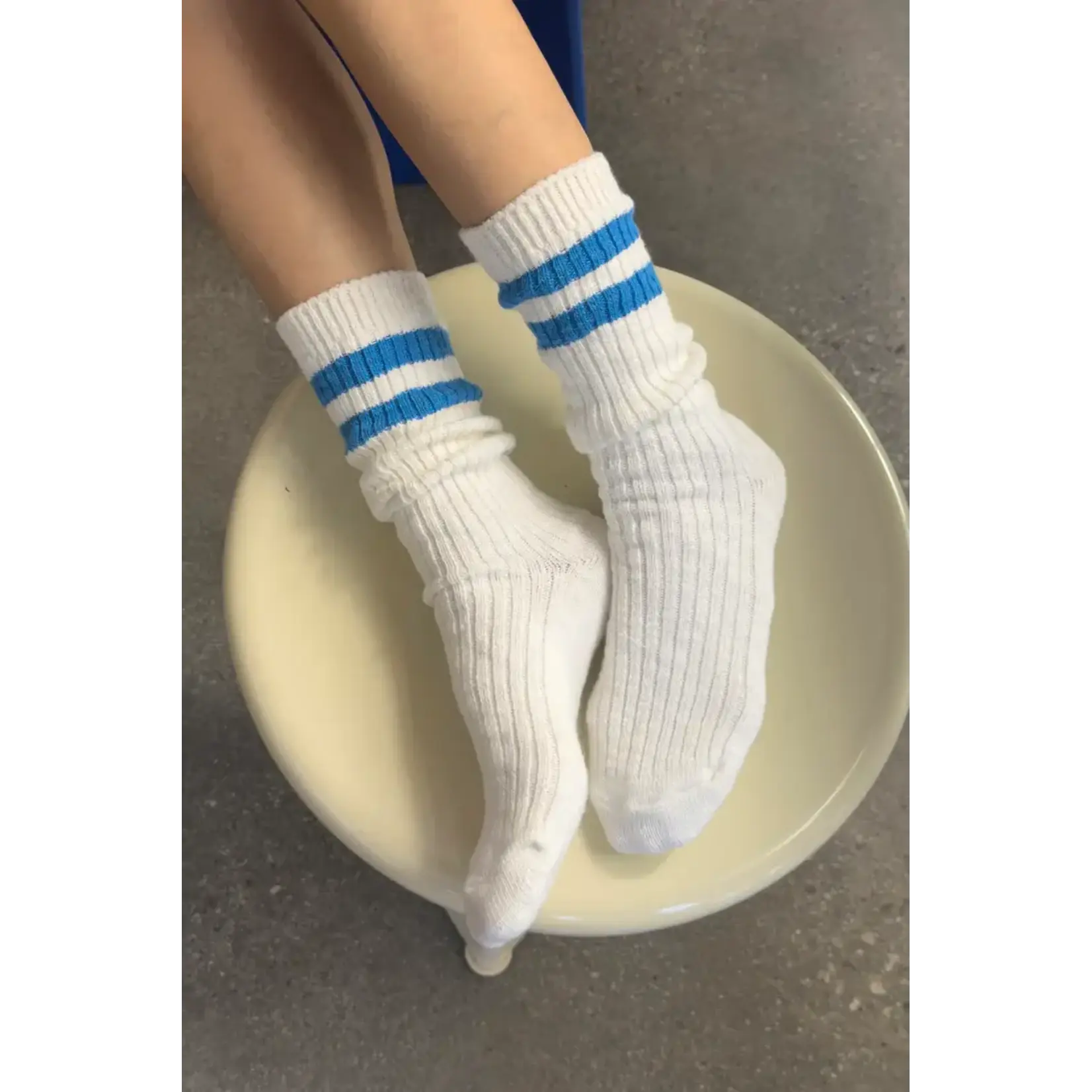 Le Bon Shoppe Cottage Varsity Socks - White Varsity