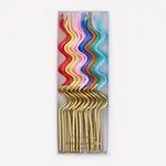 Meri Meri Gold Dipped Swirly Candles