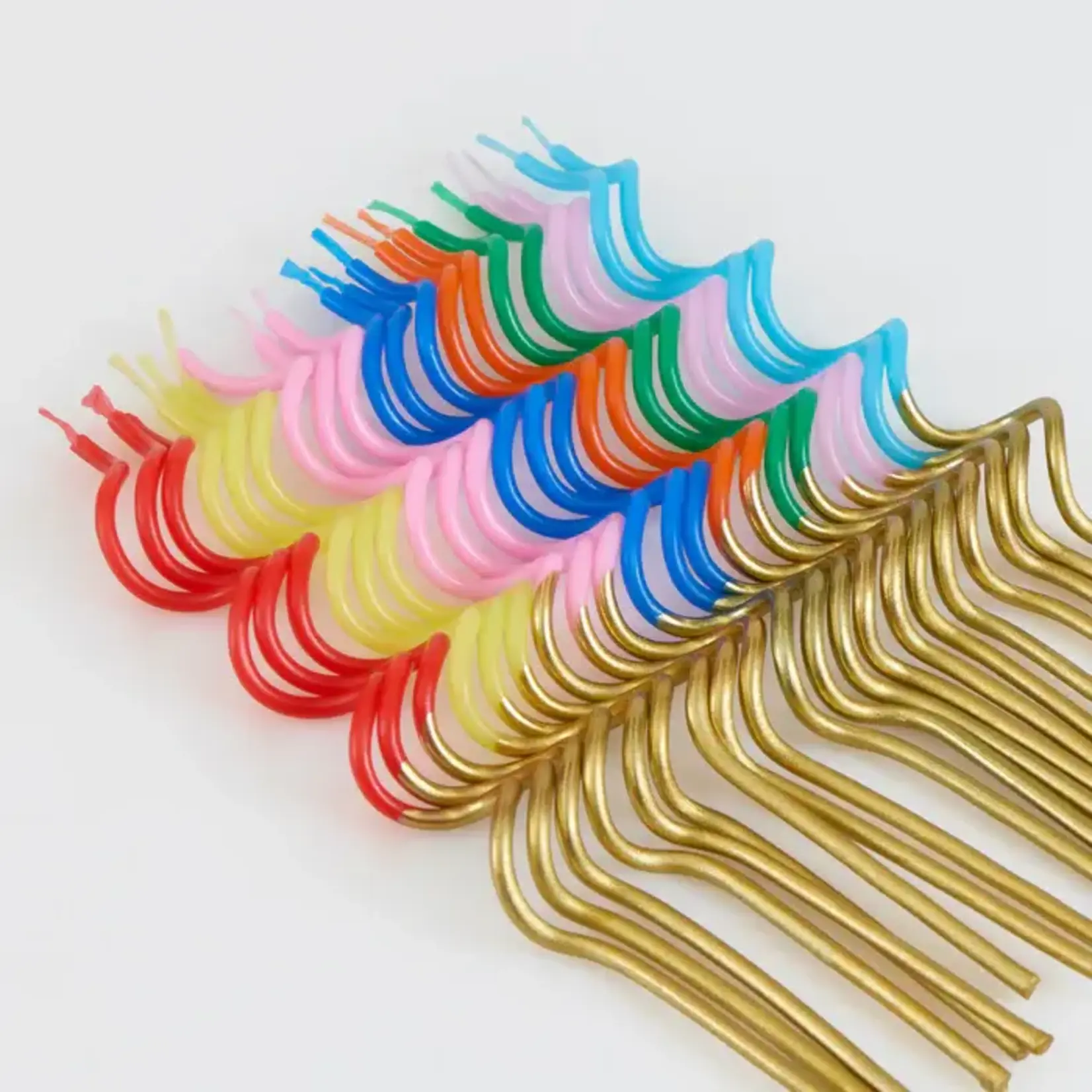 Meri Meri Gold Dipped Swirly Candles