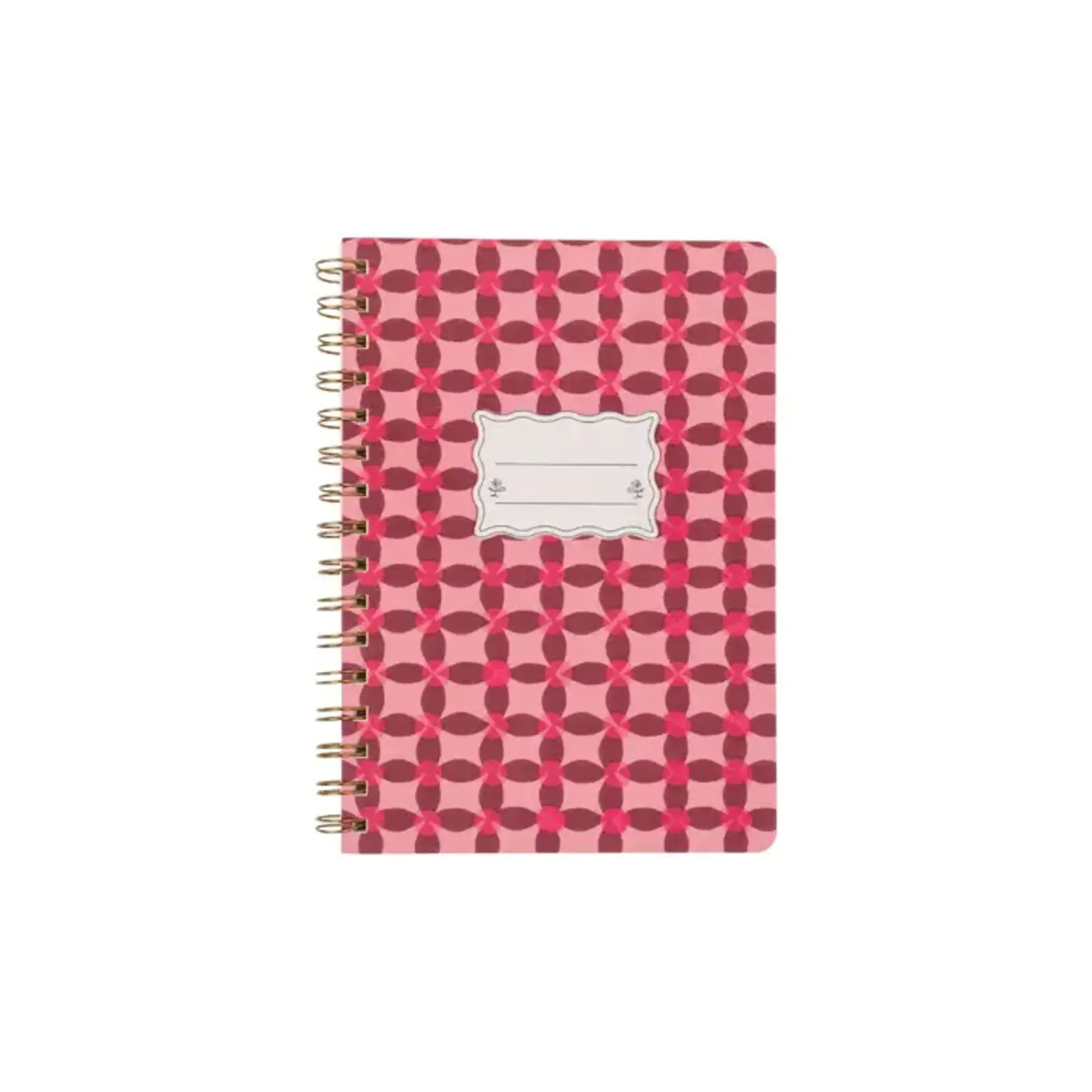 Designworks Ink FSC Mix Credit Small Twin Wire Notebook - Pinwheel Pink