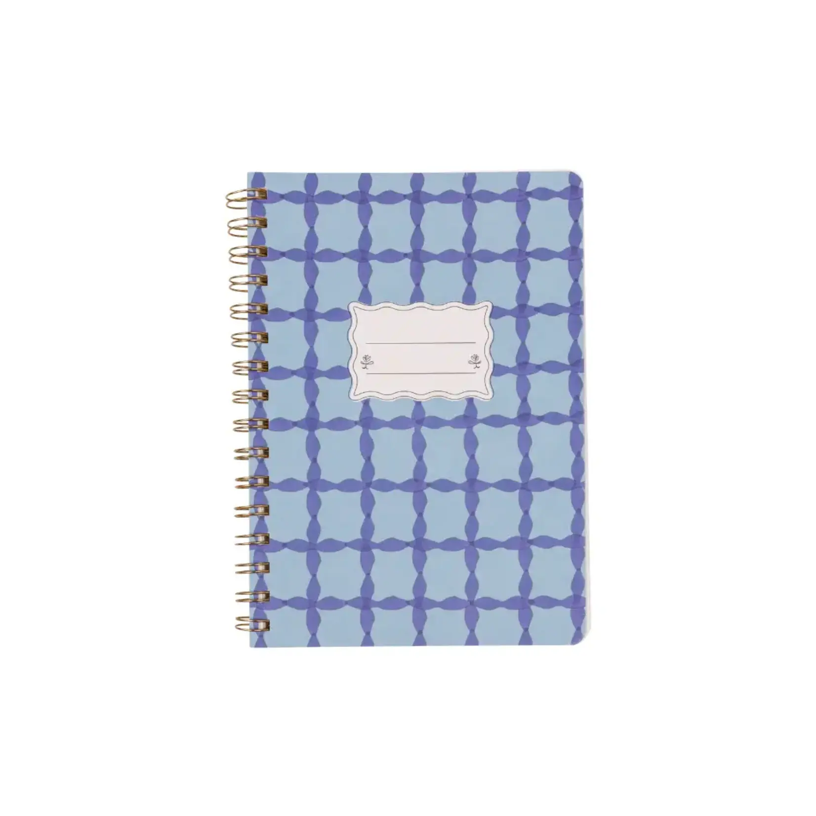 Designworks Ink FSC Mix Credit Small Twin Wire Notebook - Blue Lattice
