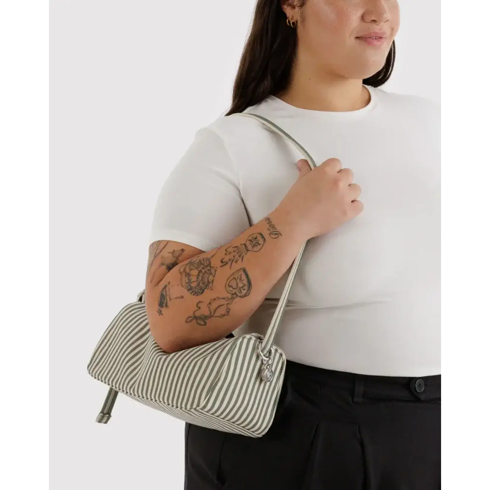 Baggu Nylon Loaf Bag - Sage Stripe