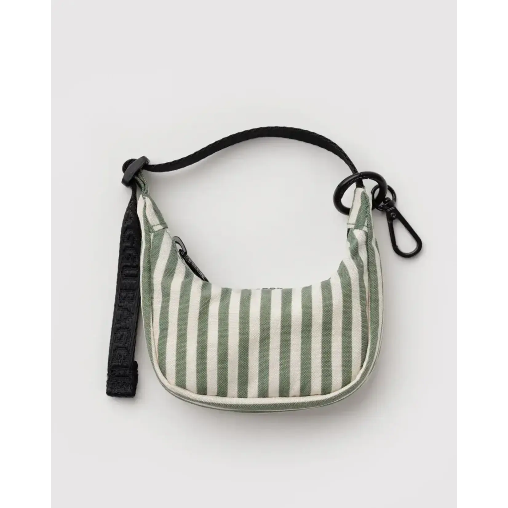 Baggu Crescent Bag Charm - Sage Stripe