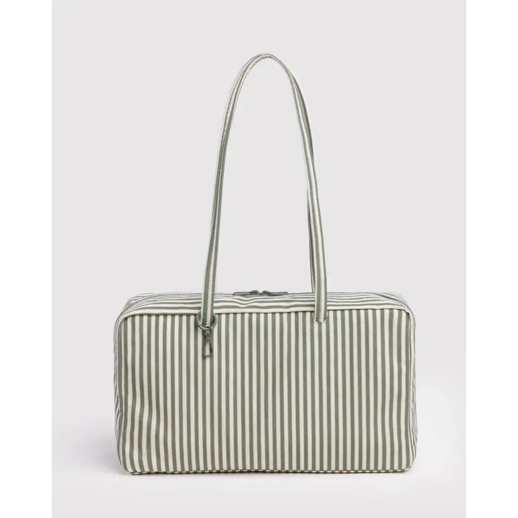 Baggu Medium Nylon Bowler Bag - Sage Stripe