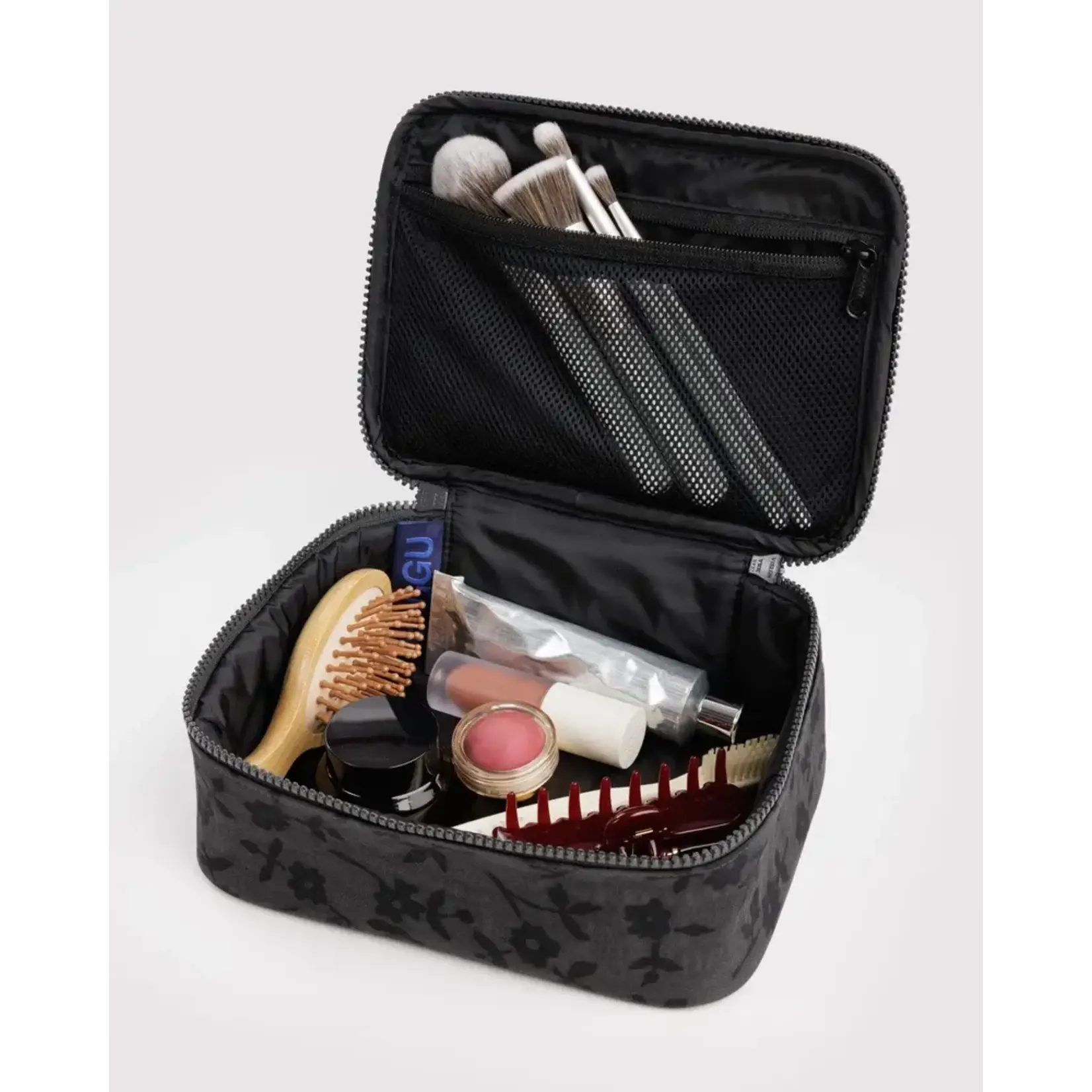 Baggu Small Cosmetic Case - Charcoal Ditsy Floral