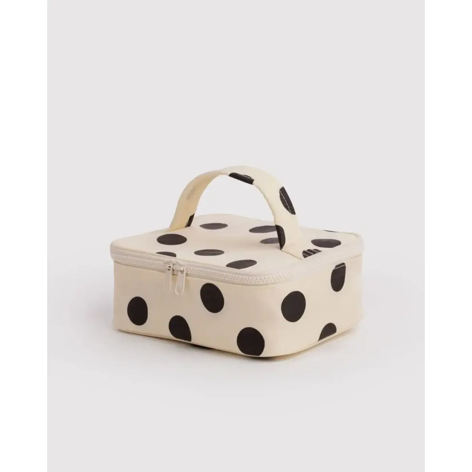 Baggu Small Cosmetic Case - Cream & Black Polka Dot