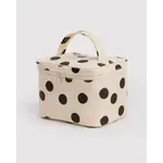 Baggu Large Cosmetic Case - Cream & Black Polka Dot