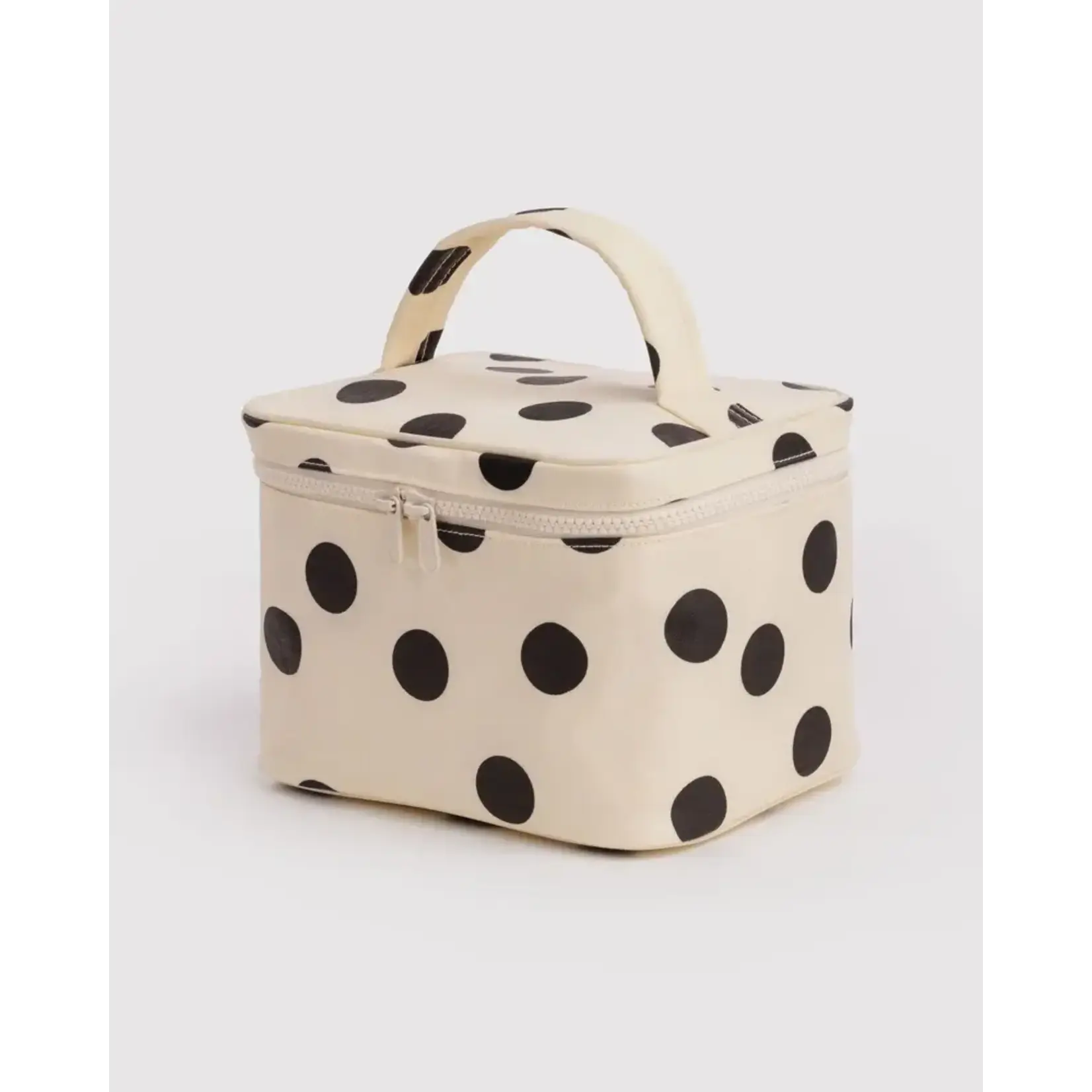 Baggu Large Cosmetic Case - Cream & Black Polka Dot