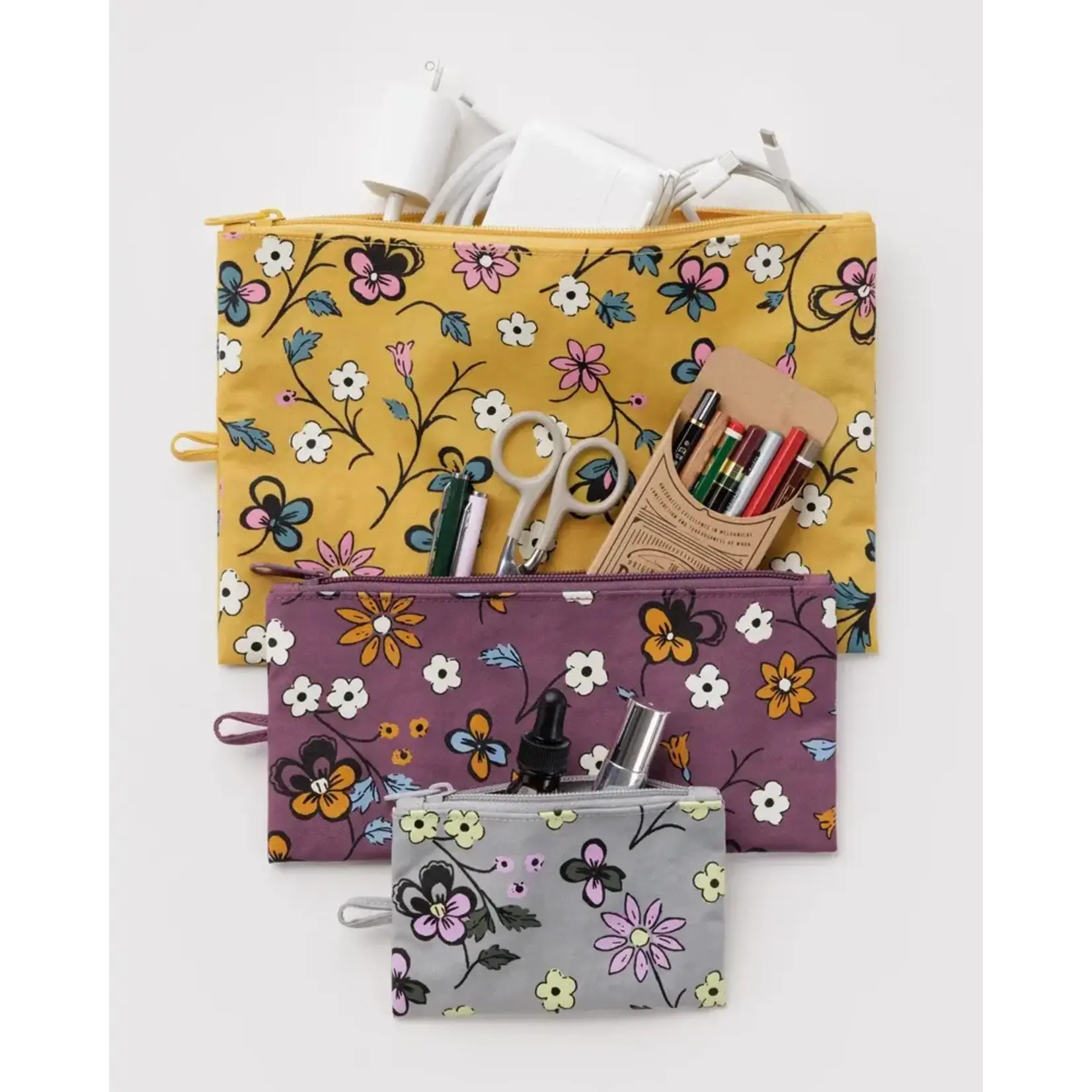 Baggu Flat Pouch Set - Wildwood Mix