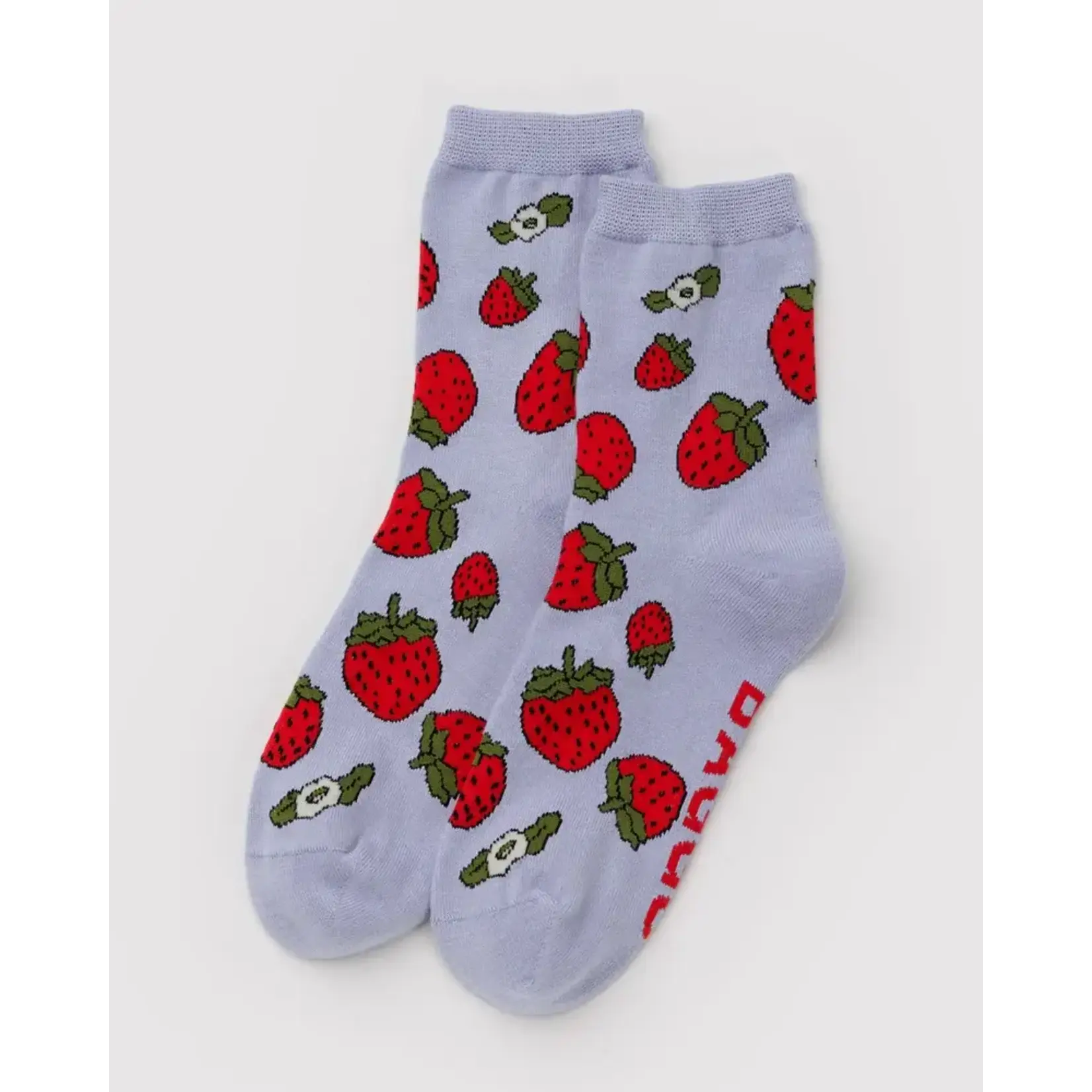 Baggu Crew Sock - Strawberry Blossom
