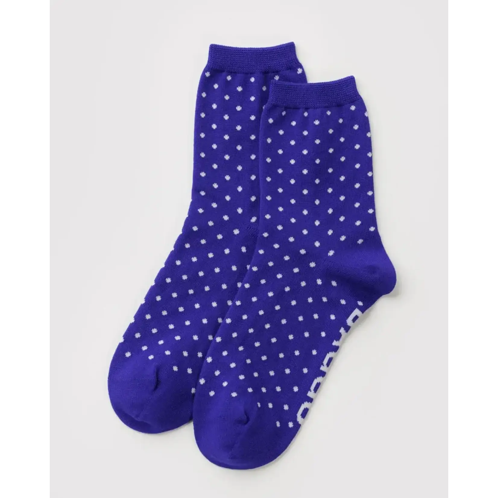 Baggu Crew Sock - Micro Blue & White Polka Dot