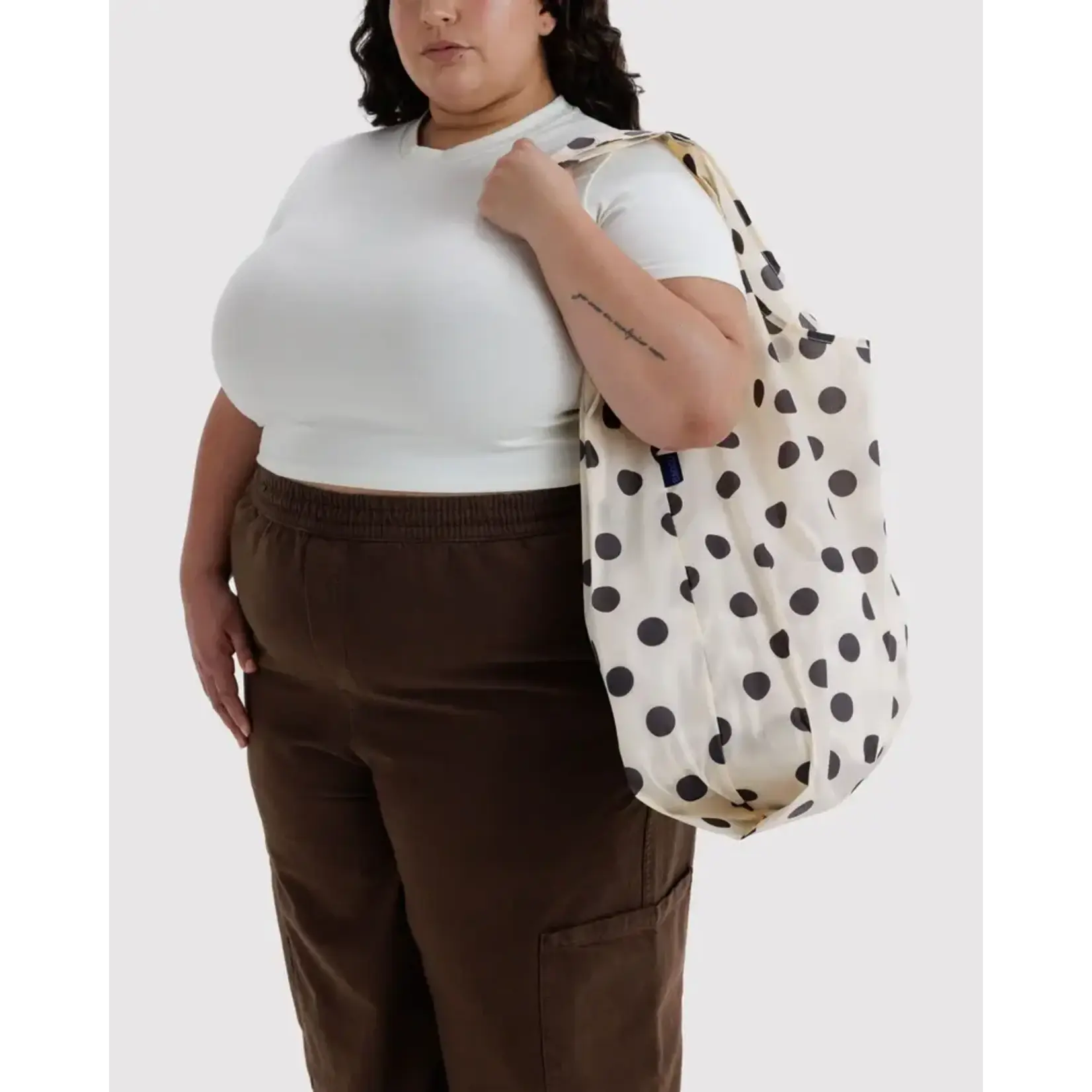 Baggu Big Baggu - Cream & Black Polka Dot