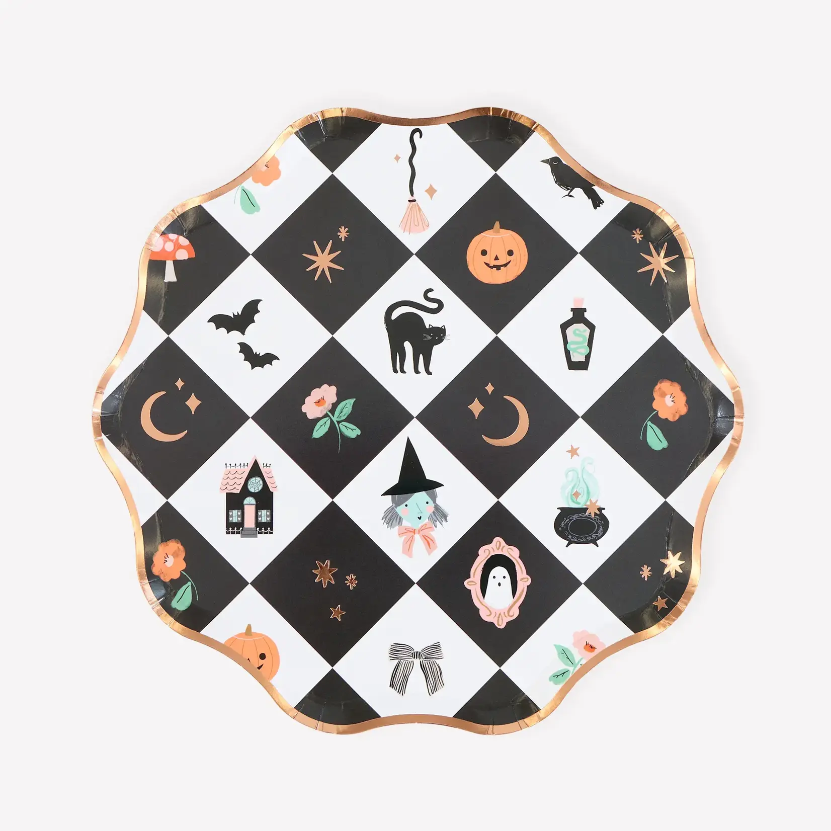 Meri Meri Patchwork Halloween Side Plates
