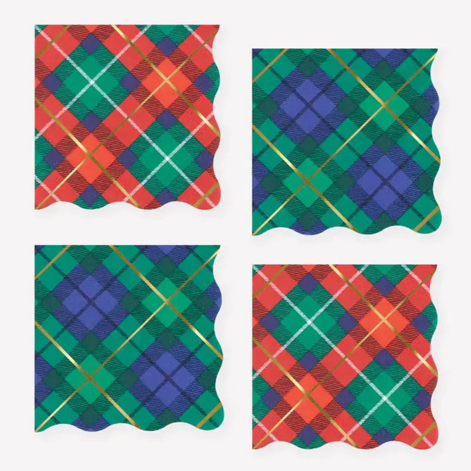 Meri Meri Plaid Mix Small Napkins