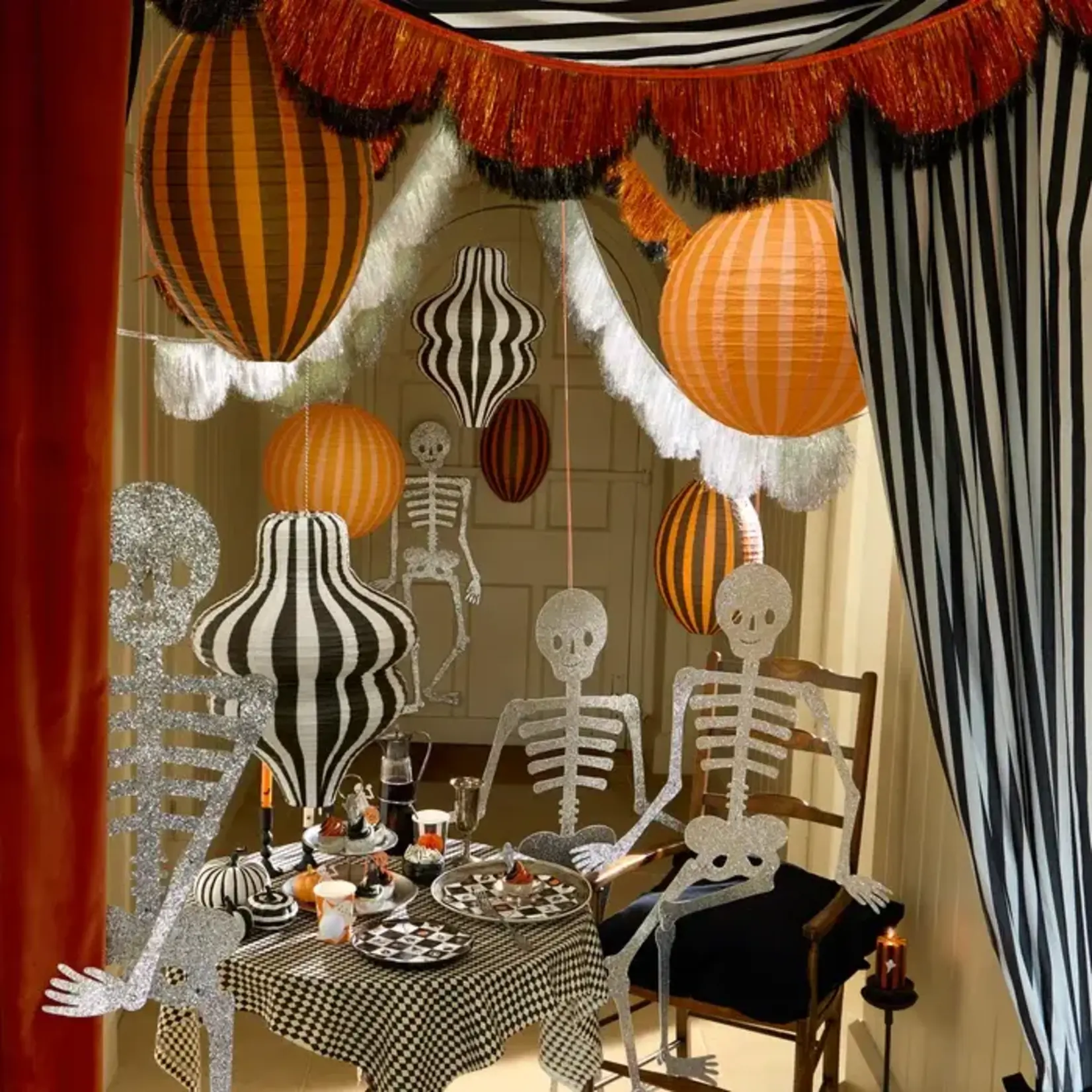 Meri Meri Stripy Halloween Lanterns
