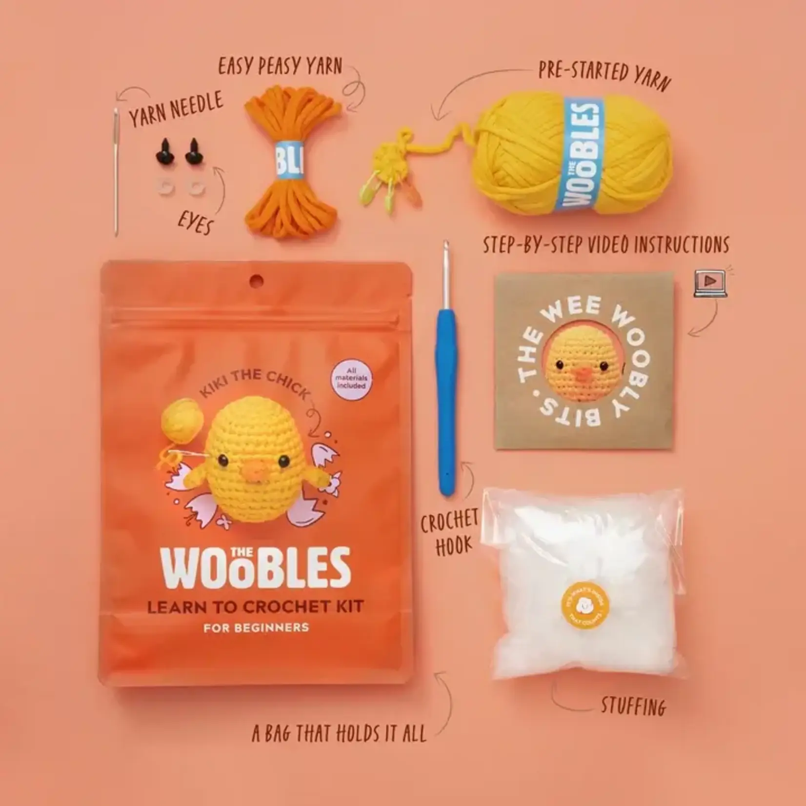The Woobles Kiki the Chick Crochet Kit