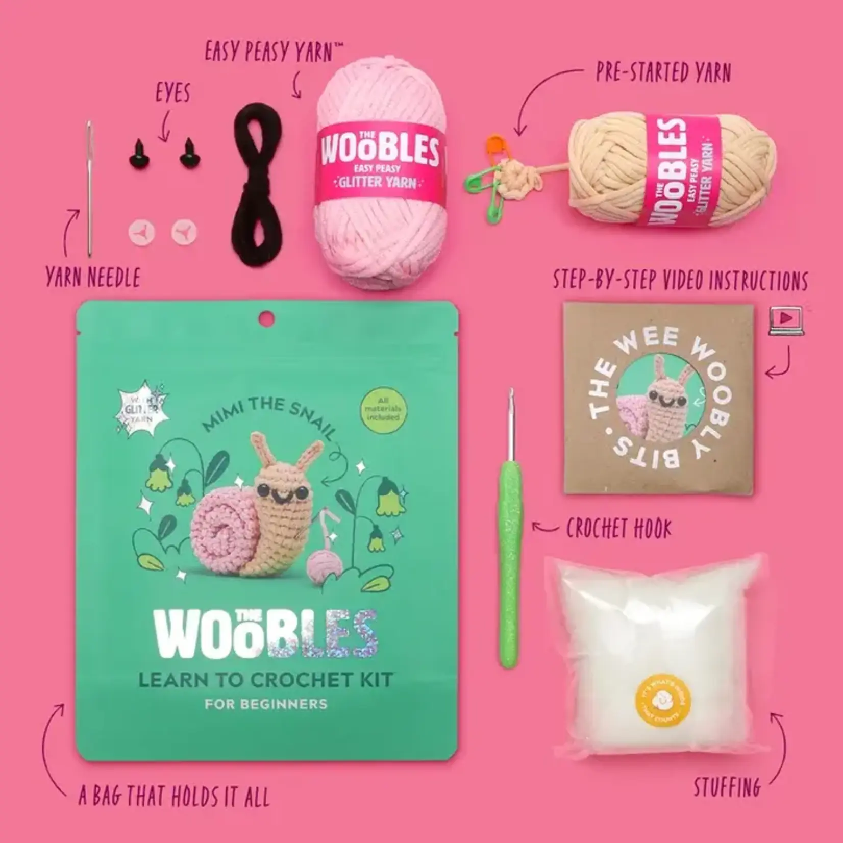 The Woobles Mimi the Snail Crochet Kit