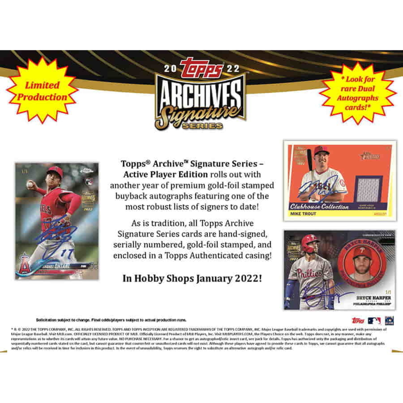 PRE-ORDER 2022 Topps Archives Signature Series Baseball Active