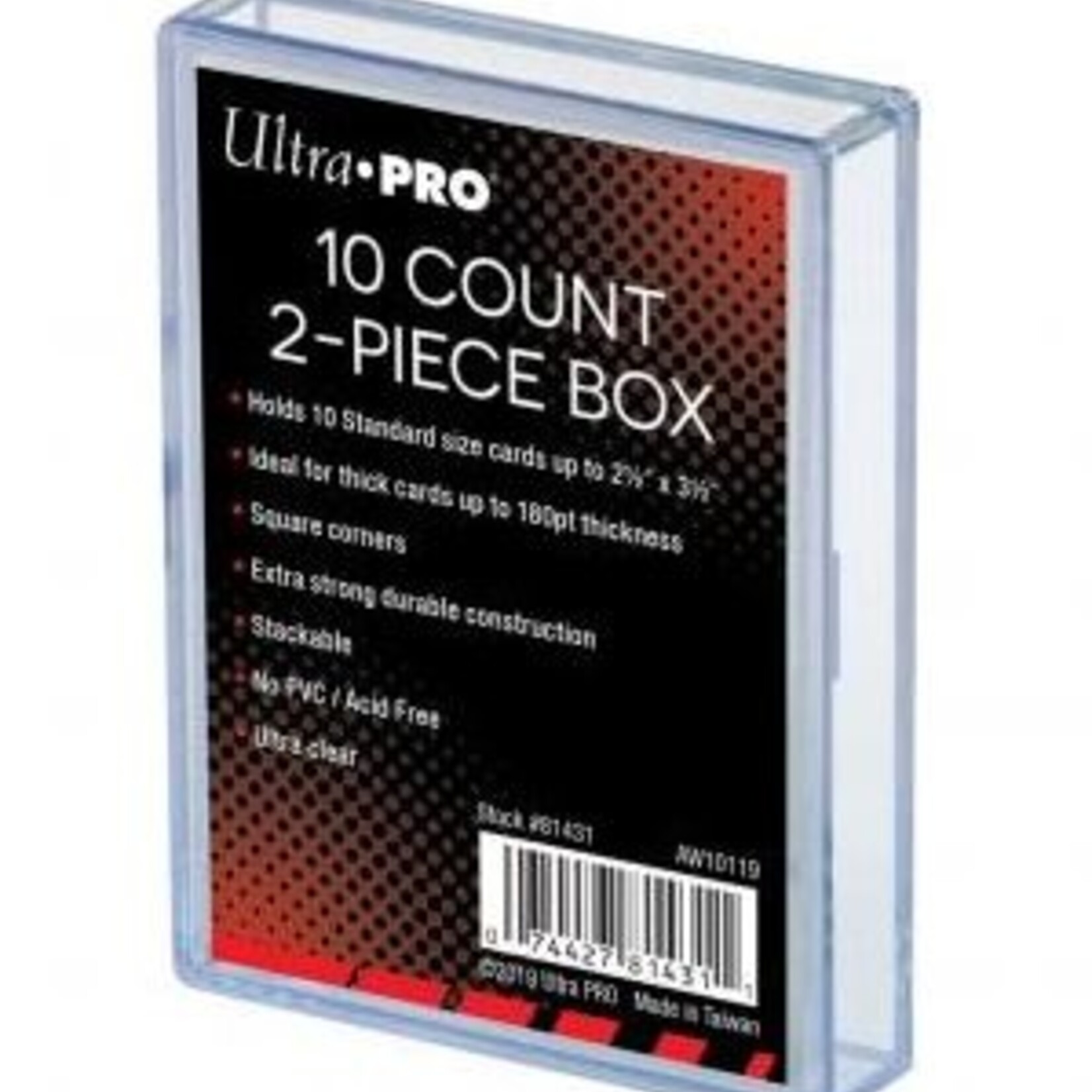 Ultra Pro Ultra Pro 2-Piece 10 Count Clear Card Storage Box