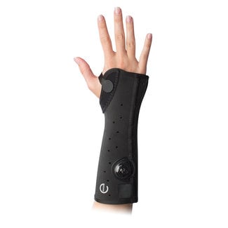 Exos short arm fracture brace, open thumb, black