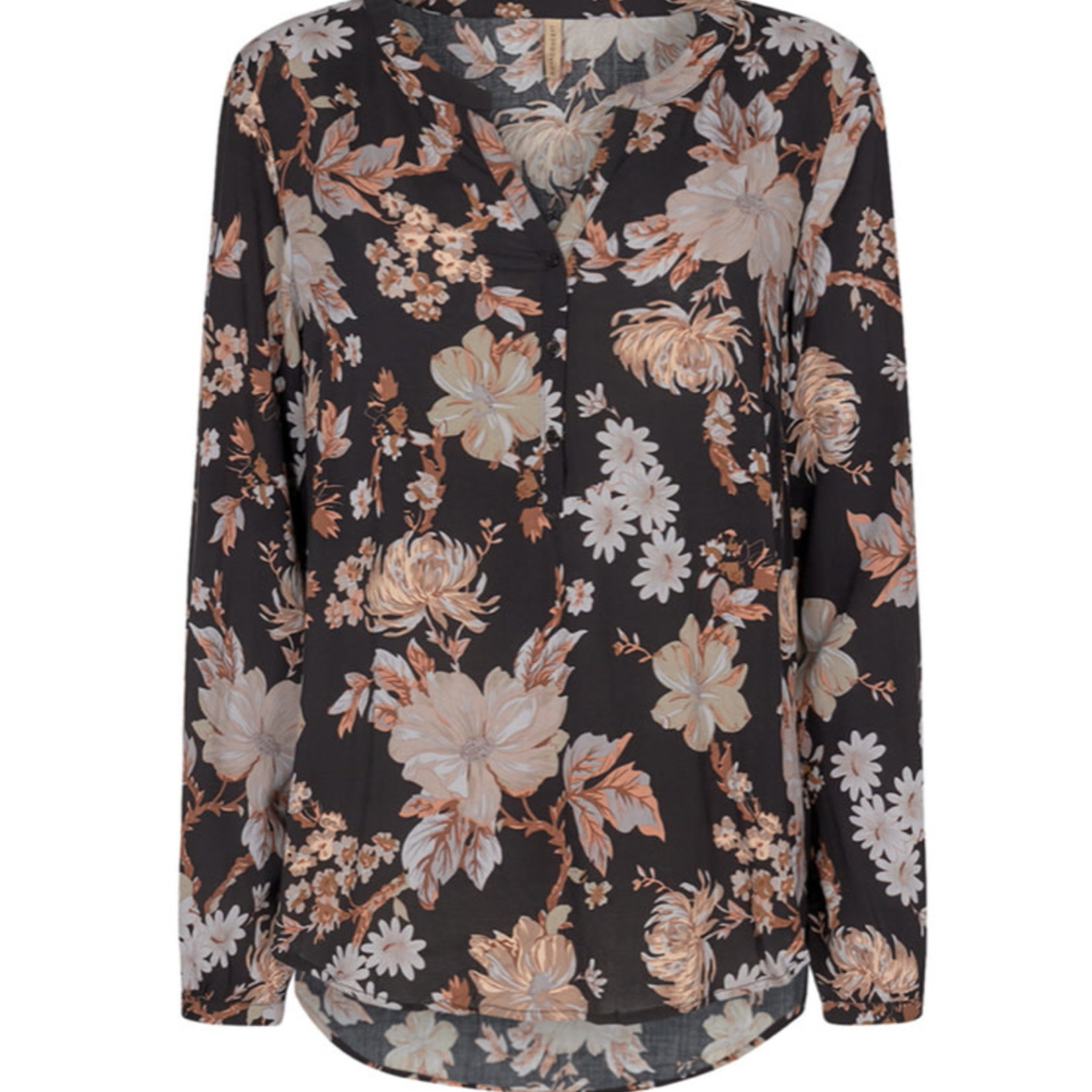 SoyaConcept Long Sleeve Floral Button Down