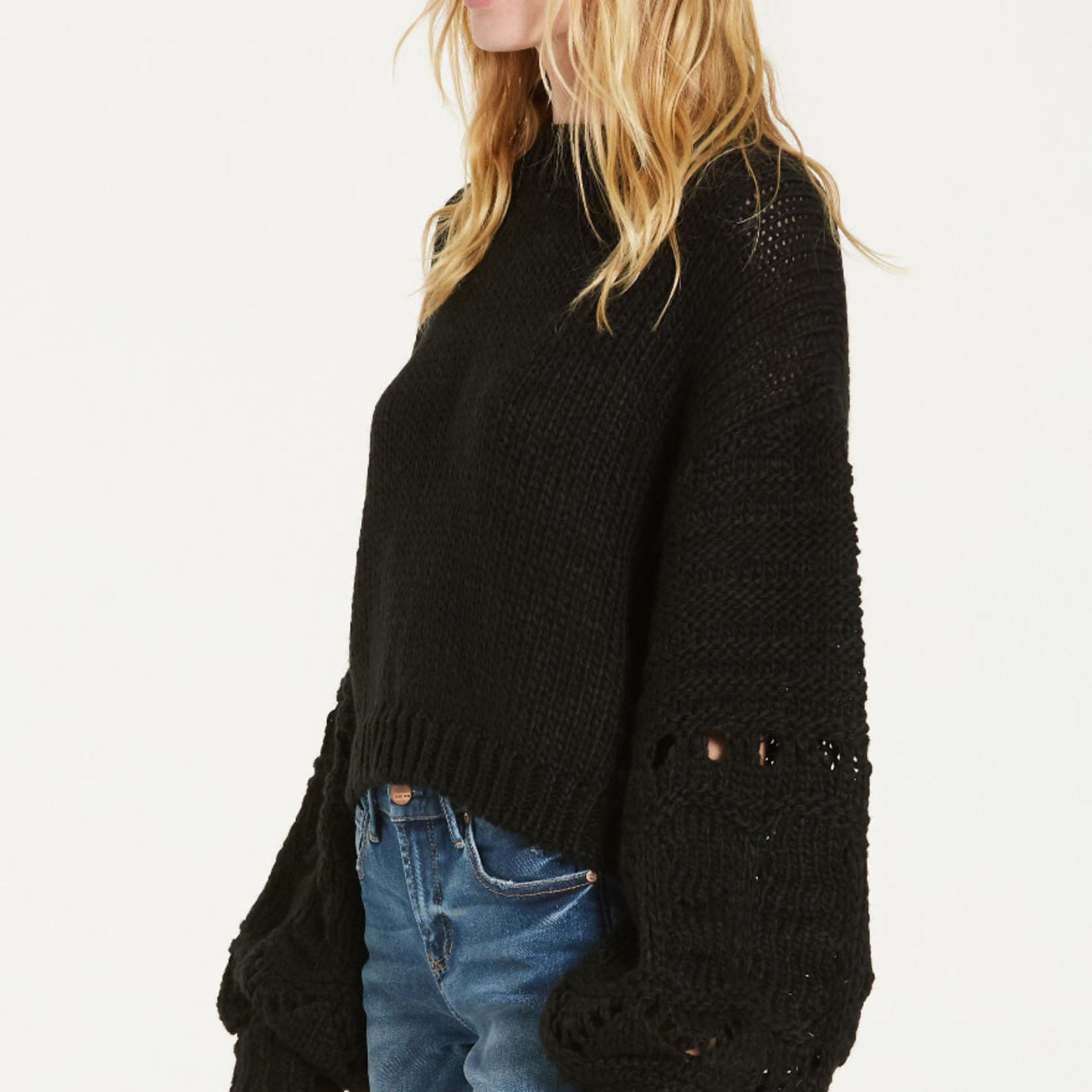 Dear John Shanin Eyelet Garnet Sweater