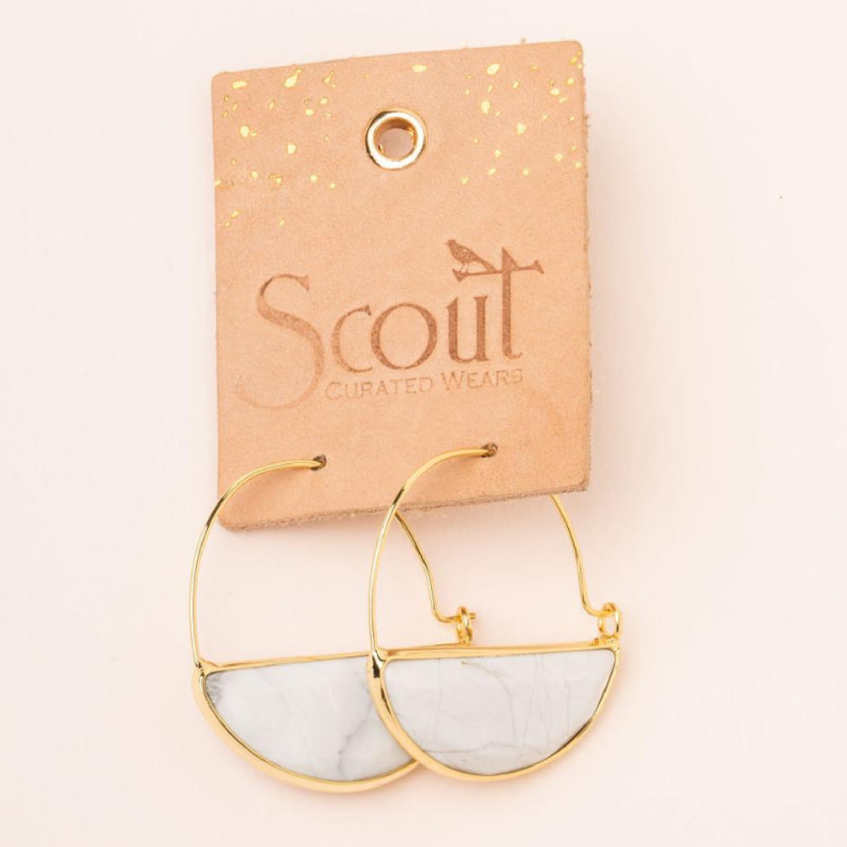 Scout Curated Wares Stone prism hoop earring
