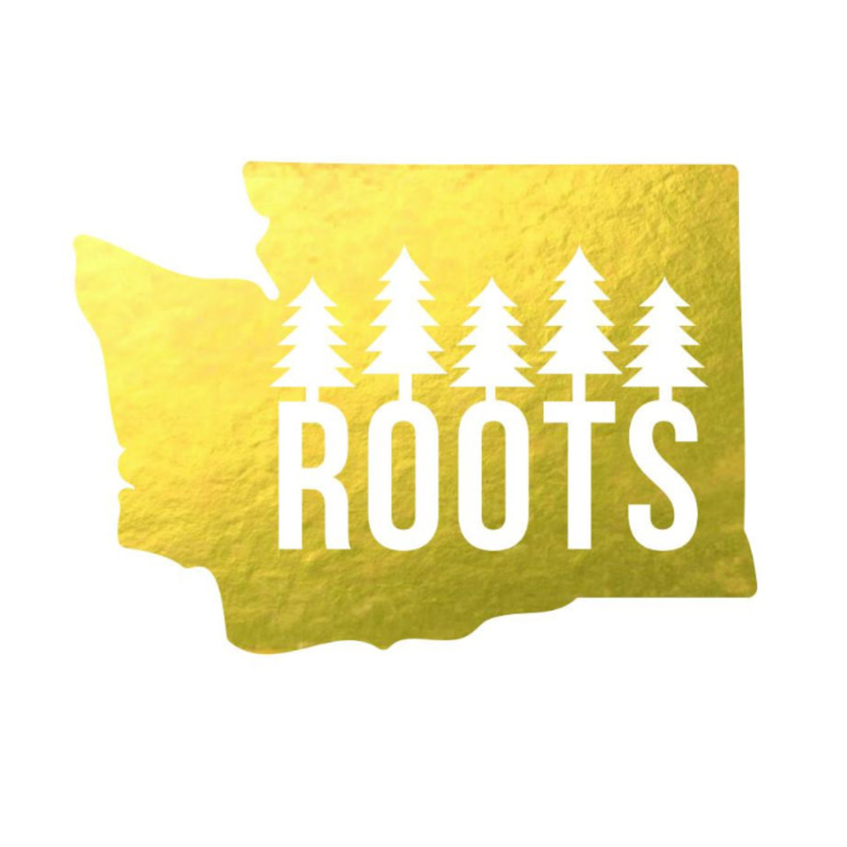 Stickers Northwest Washington roots gold foil sticker