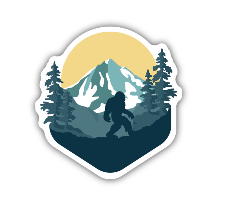 Squatchlet Sticker Outdoor Sasquatch sticker - Rustic Rose
