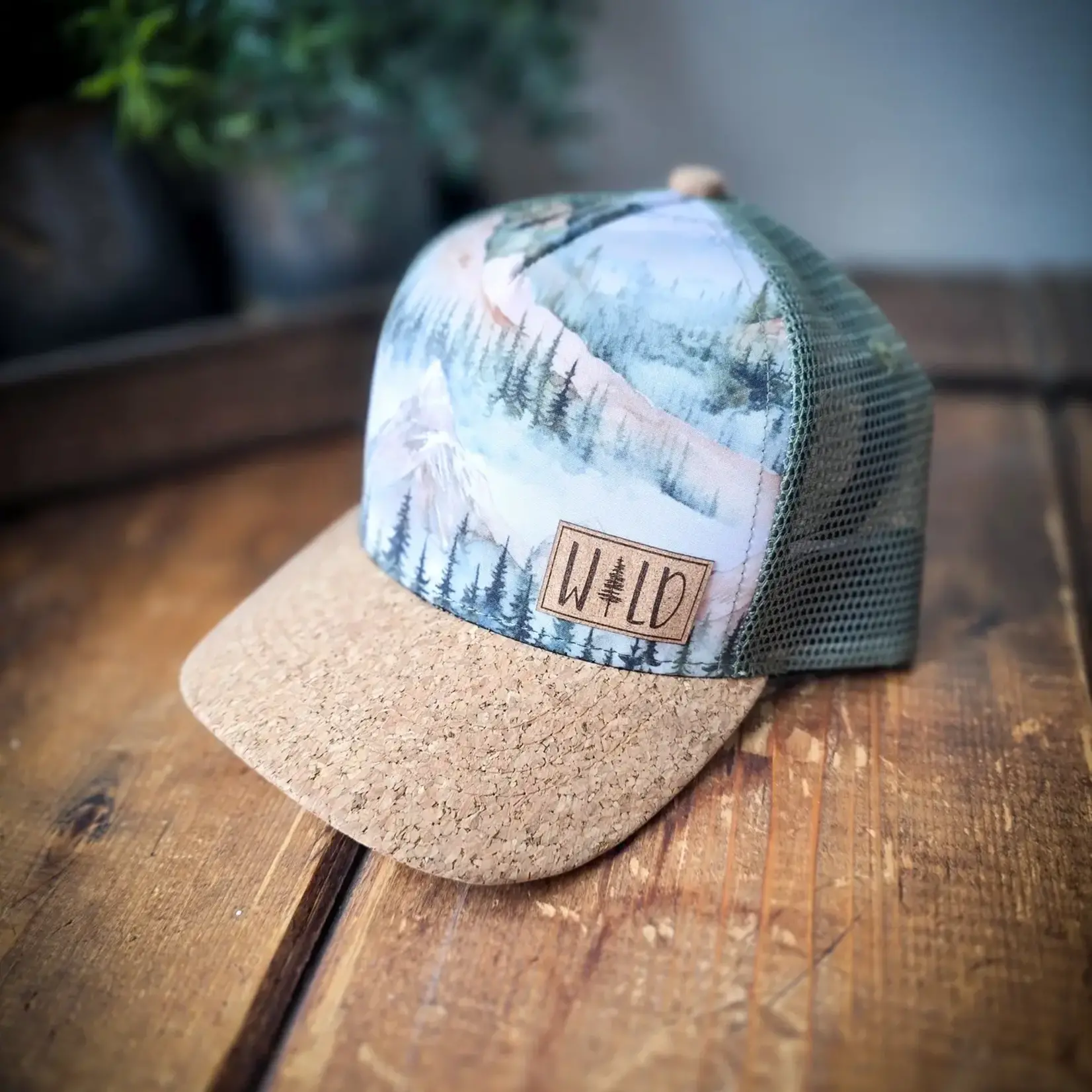 faire Wild print trucker hat