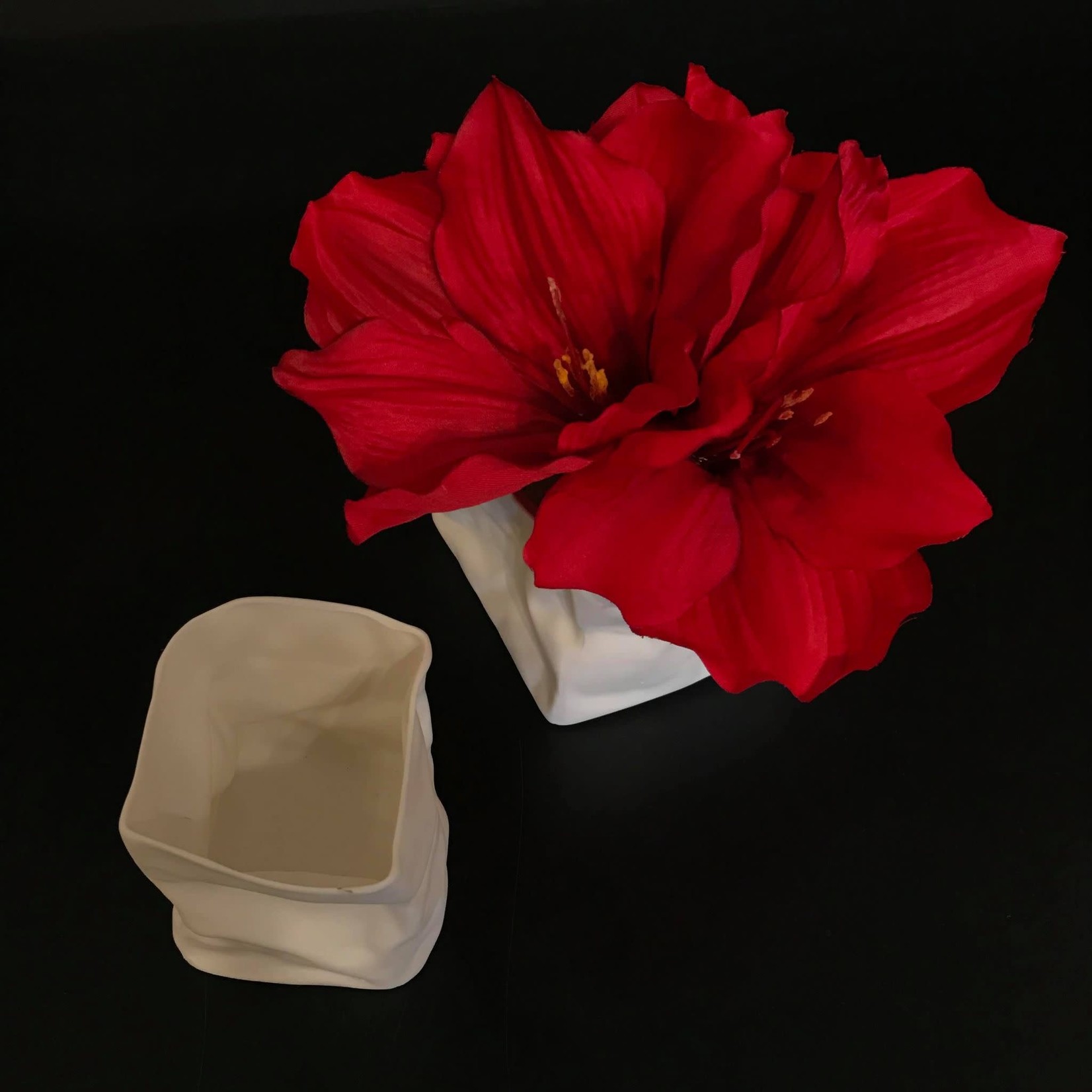 Paperbag White Vase/Holder Small