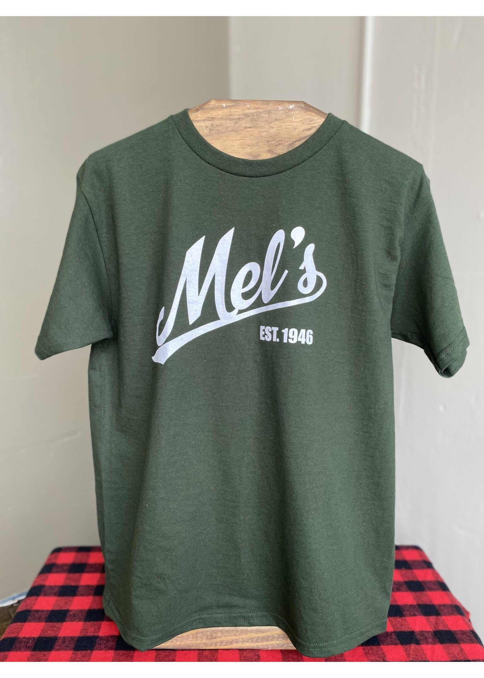 Mel's! Mel's Trading Post Youth Script T-Shirt