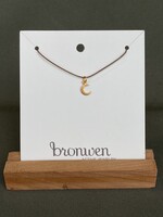 Bronwen Bronwen Tiny Charm Necklace Crescent Moon