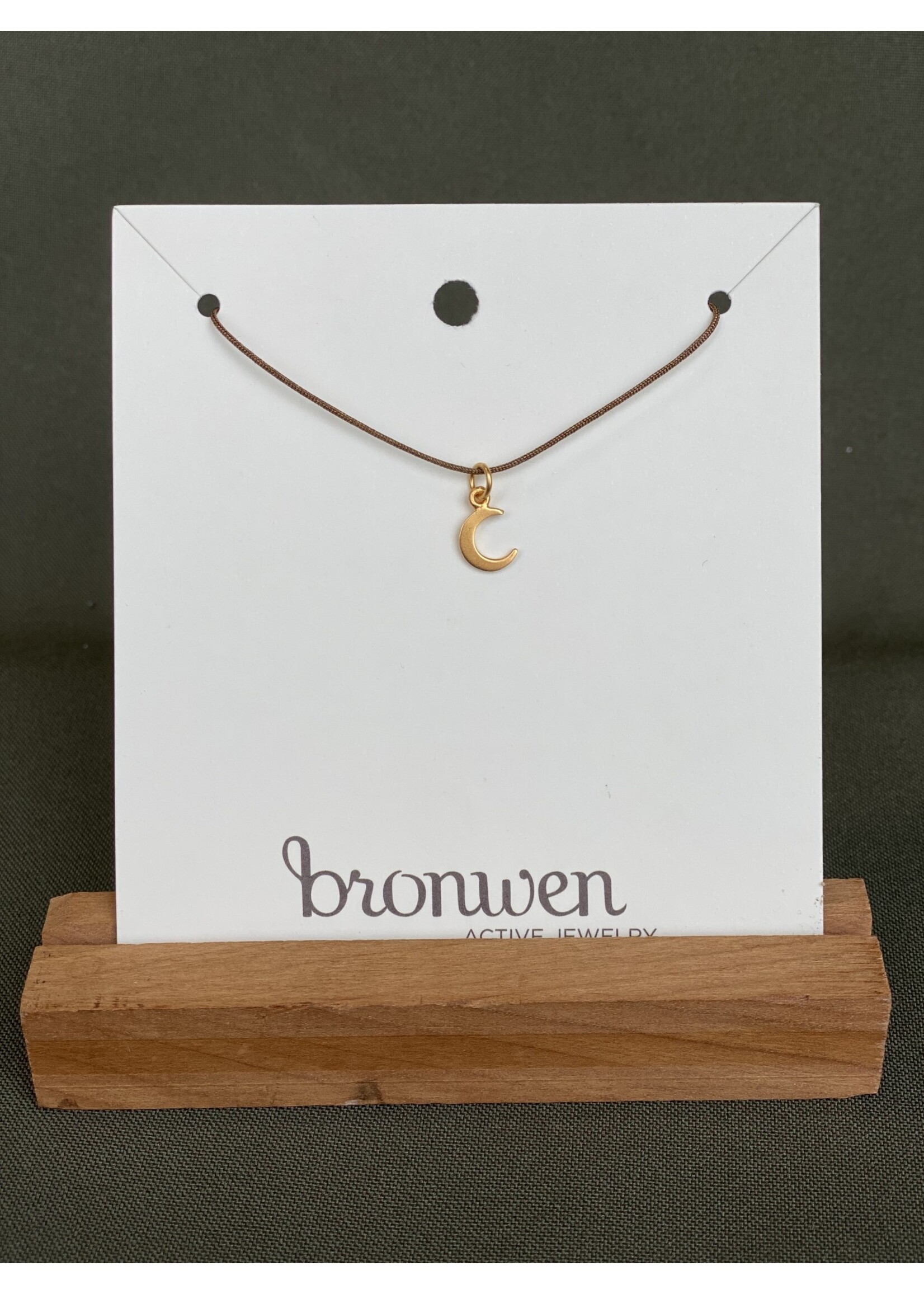 Bronwen Bronwen Tiny Charm Necklace Crescent Moon