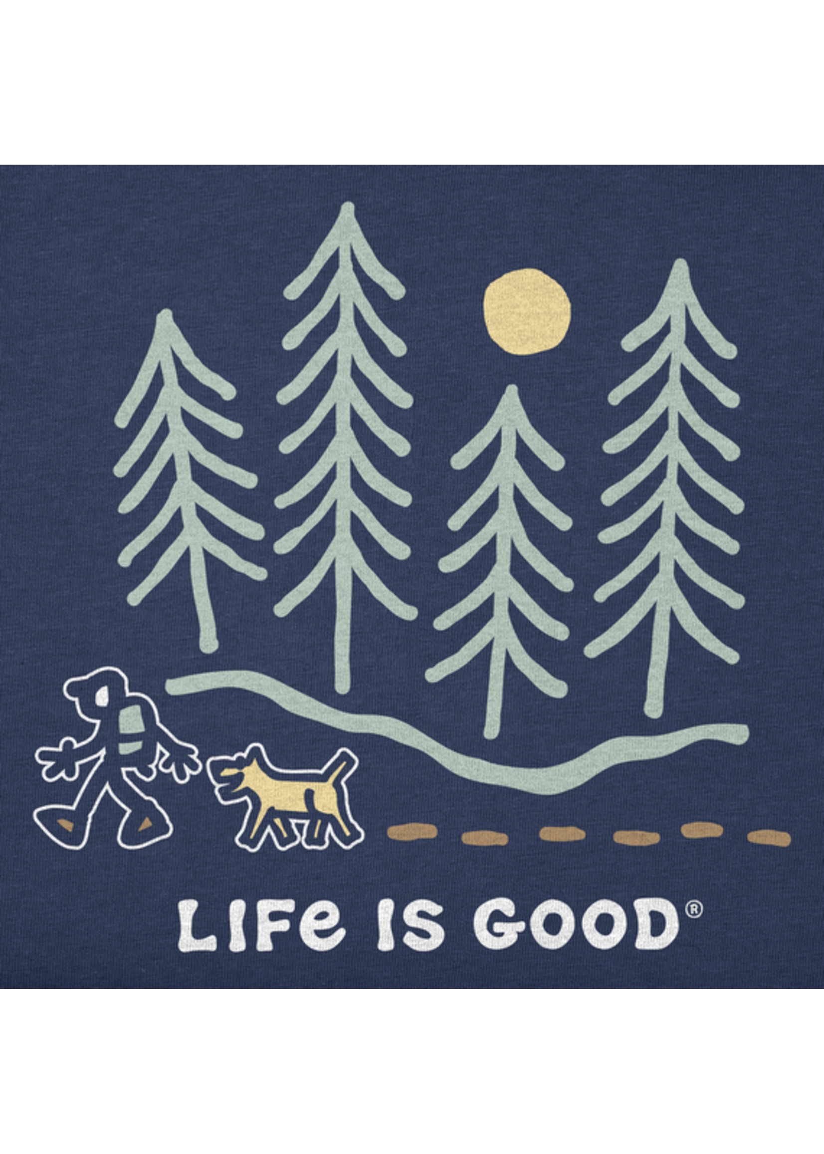 Life Is Good Life Is Good M's Hiking through the Woods Short Sleeve Tee