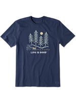 Life Is Good Life Is Good M's Hiking through the Woods Short Sleeve Tee