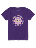Life Is Good W's Grow Through Smiley Blossom Short Sleeve Tee