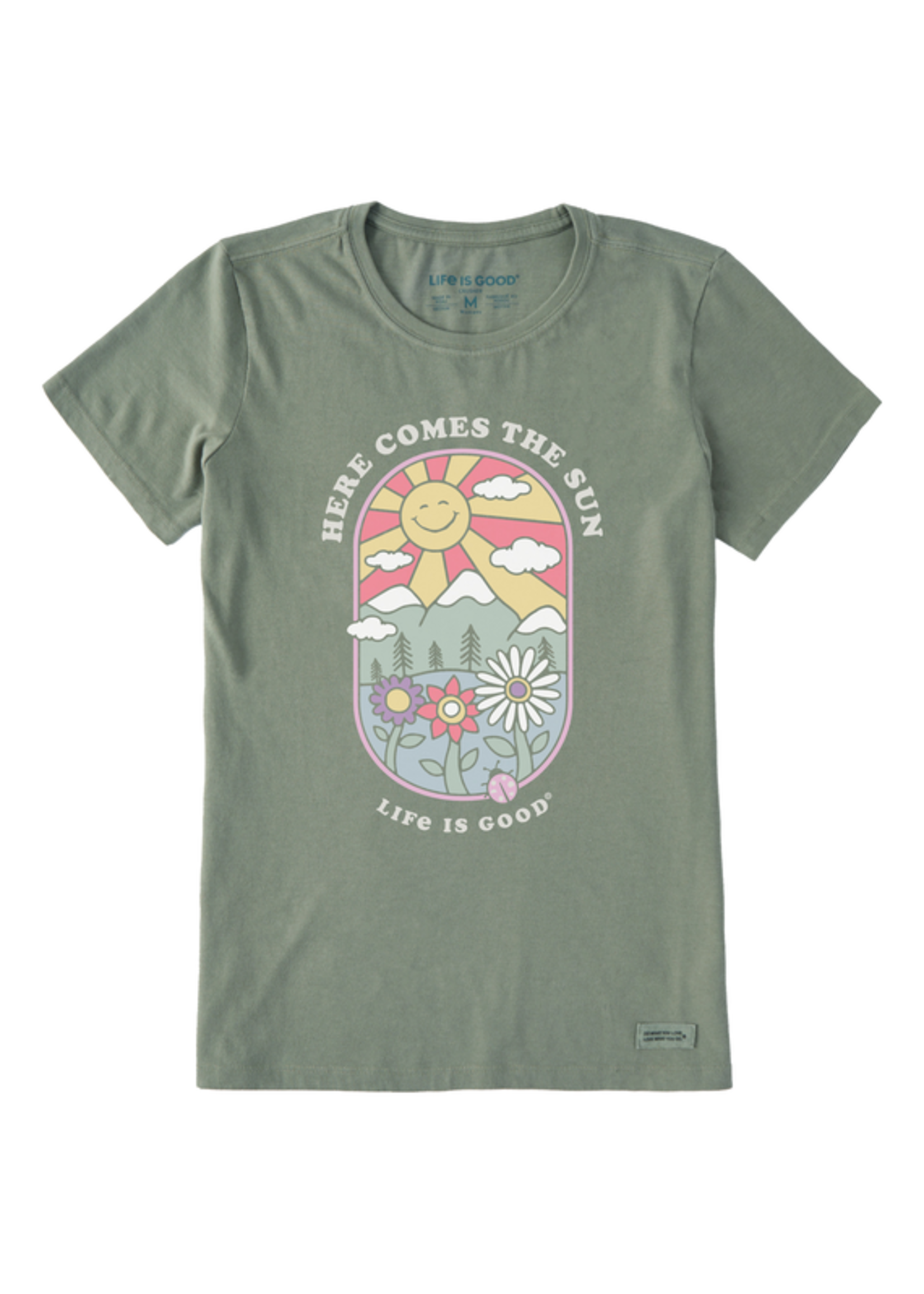 Life Is Good Life Is Good W's Here Comes The Sun Retro Short Sleeve