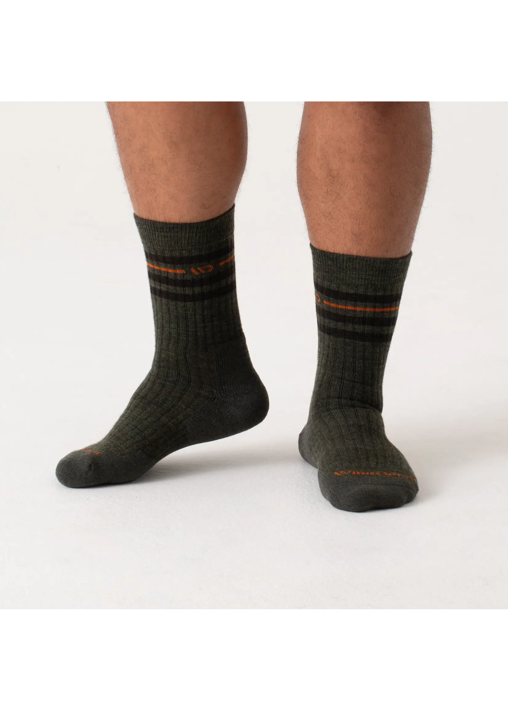 Wide Open M's Vintage Stripe Cushioned Crew Socks