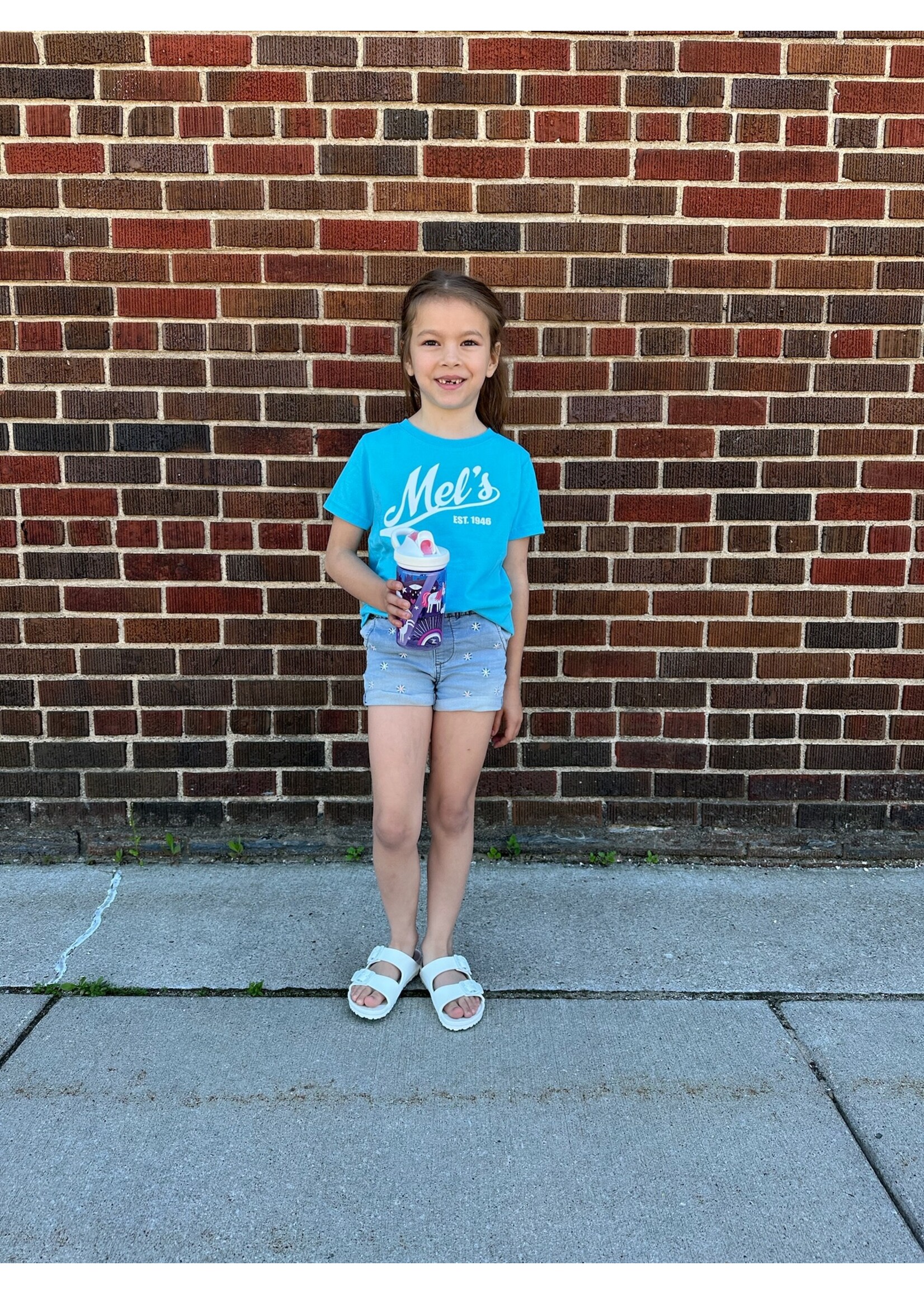 Mel's! Mel's Trading Post Toddler Script T-Shirt