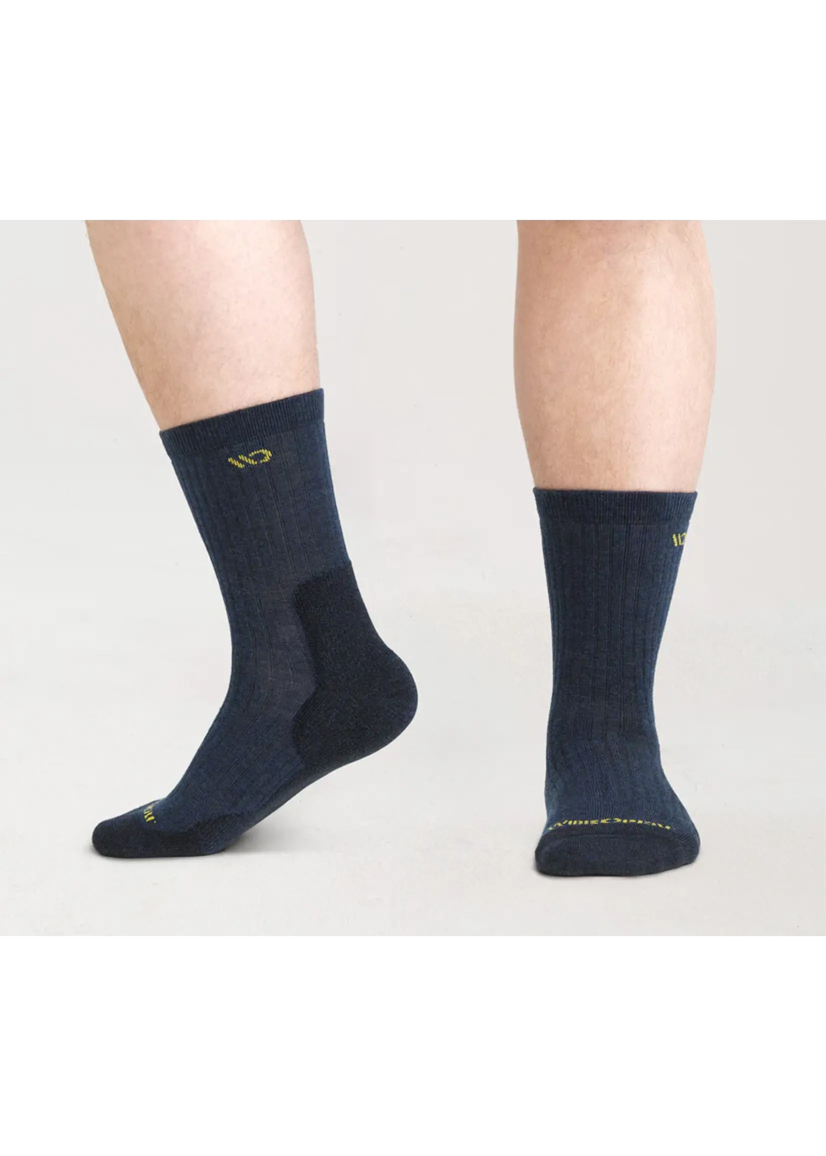 Wide Open Men's Solid Cushioned Micro Crew Socks