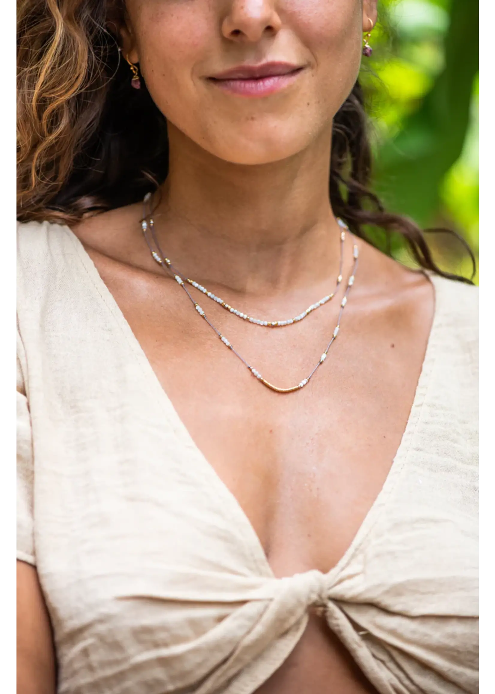 Bronwen Bronwen Journey Necklace - Mother of Pearl